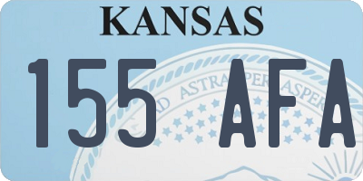KS license plate 155AFA