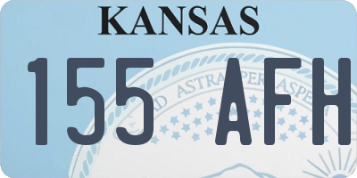 KS license plate 155AFH