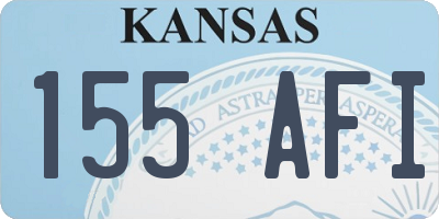 KS license plate 155AFI