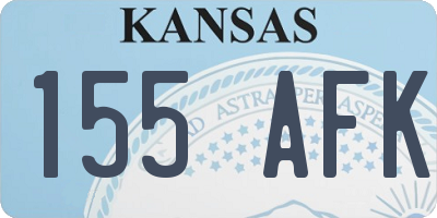 KS license plate 155AFK
