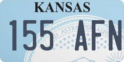 KS license plate 155AFN