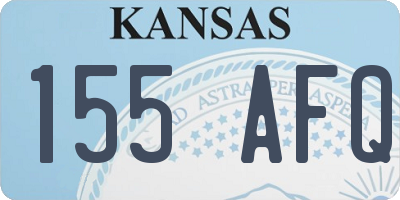 KS license plate 155AFQ