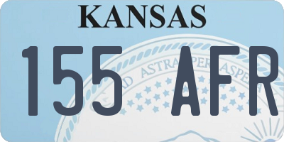 KS license plate 155AFR