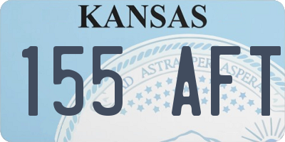 KS license plate 155AFT