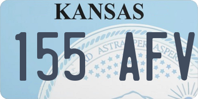 KS license plate 155AFV