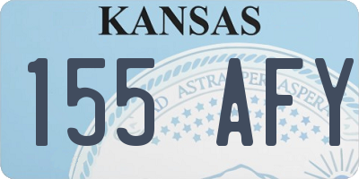 KS license plate 155AFY