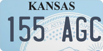 KS license plate 155AGC