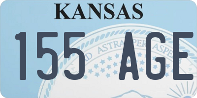 KS license plate 155AGE