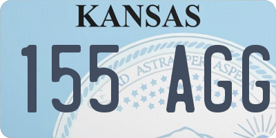 KS license plate 155AGG