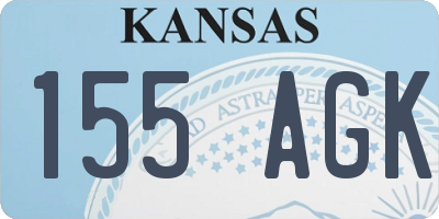 KS license plate 155AGK