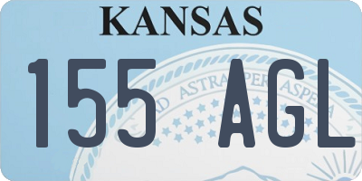 KS license plate 155AGL