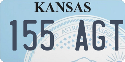 KS license plate 155AGT