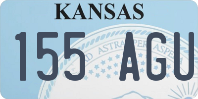 KS license plate 155AGU