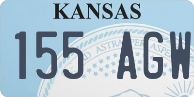 KS license plate 155AGW