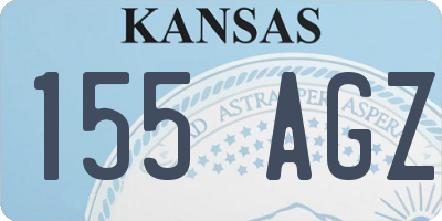 KS license plate 155AGZ