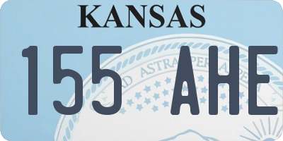 KS license plate 155AHE