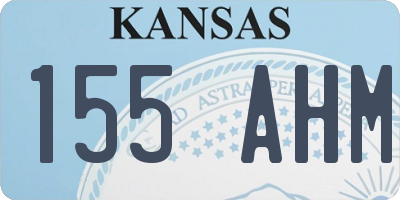 KS license plate 155AHM