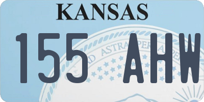 KS license plate 155AHW