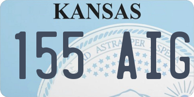 KS license plate 155AIG