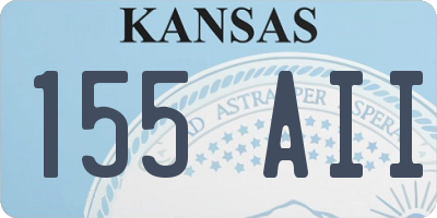 KS license plate 155AII