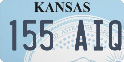 KS license plate 155AIQ