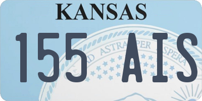 KS license plate 155AIS