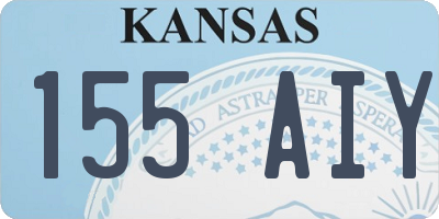 KS license plate 155AIY