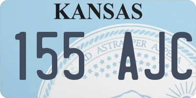 KS license plate 155AJC