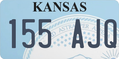 KS license plate 155AJQ