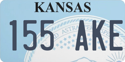 KS license plate 155AKE