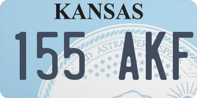 KS license plate 155AKF