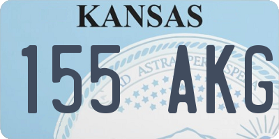 KS license plate 155AKG
