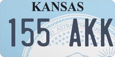 KS license plate 155AKK