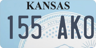 KS license plate 155AKO