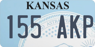 KS license plate 155AKP