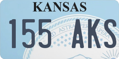 KS license plate 155AKS
