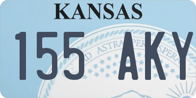 KS license plate 155AKY