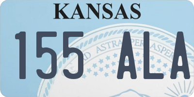 KS license plate 155ALA