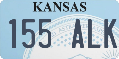 KS license plate 155ALK