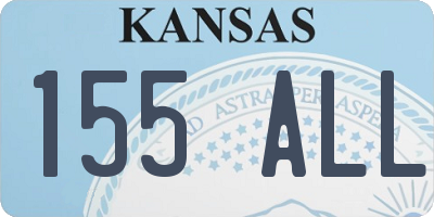 KS license plate 155ALL