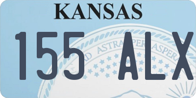 KS license plate 155ALX