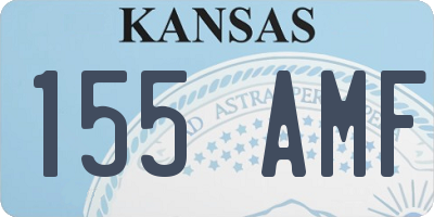 KS license plate 155AMF