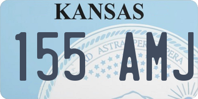 KS license plate 155AMJ