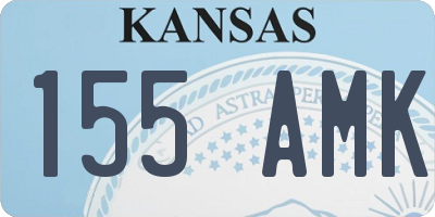 KS license plate 155AMK