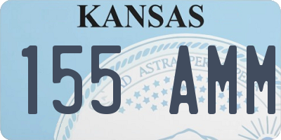 KS license plate 155AMM