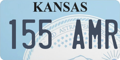 KS license plate 155AMR