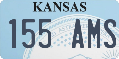 KS license plate 155AMS