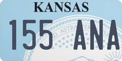 KS license plate 155ANA