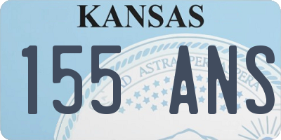 KS license plate 155ANS