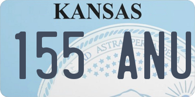 KS license plate 155ANU